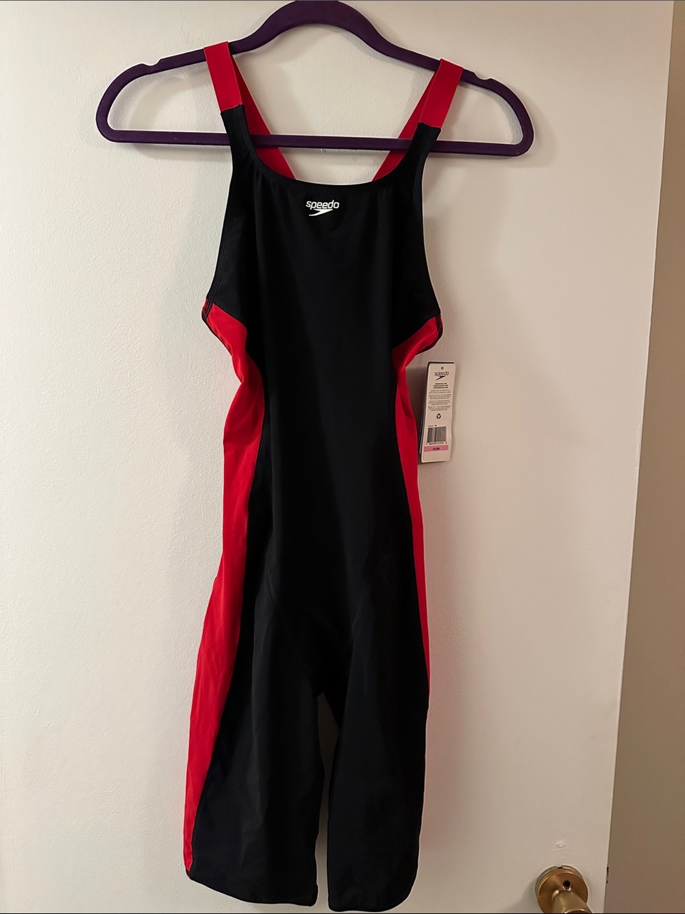 Speedo Powerplus Black and Red Women’s Competitive Racing Swimsuit